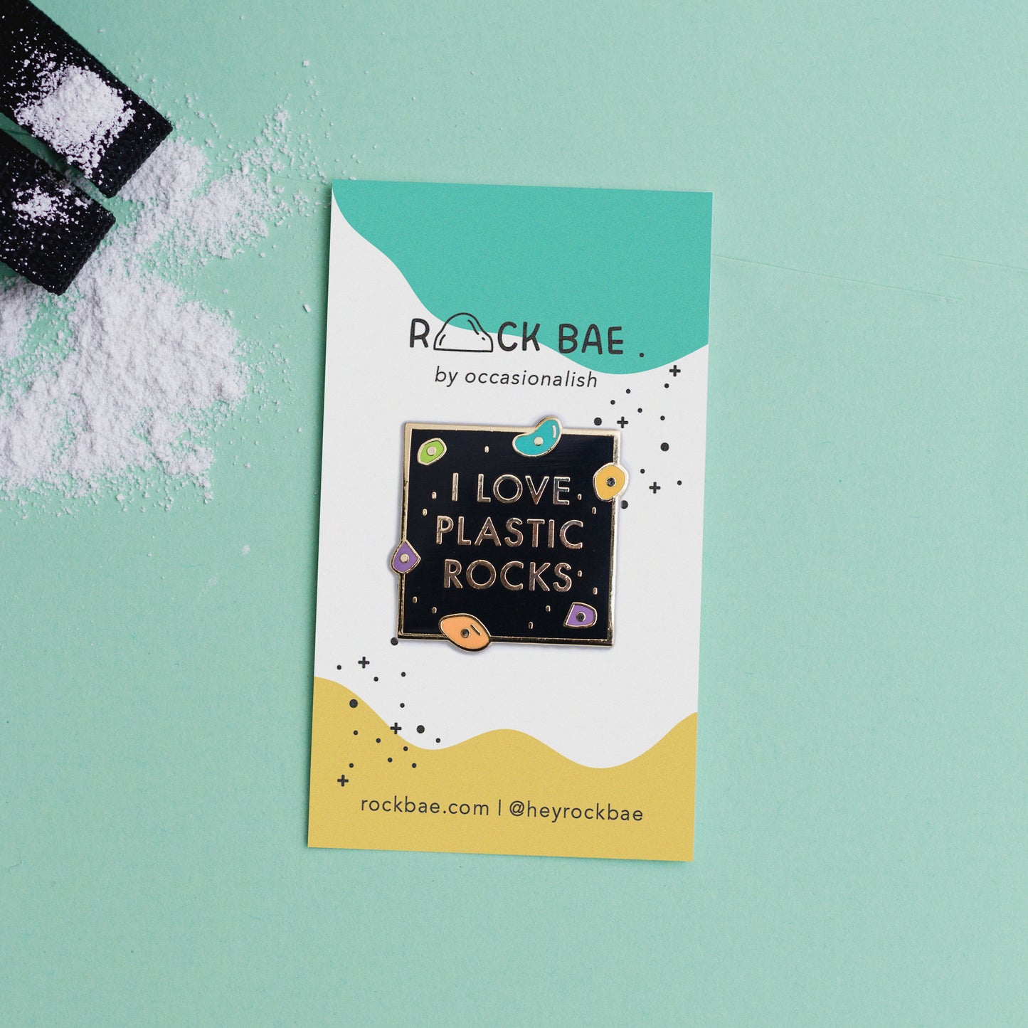 I Love Plastic Rocks Enamel Pin