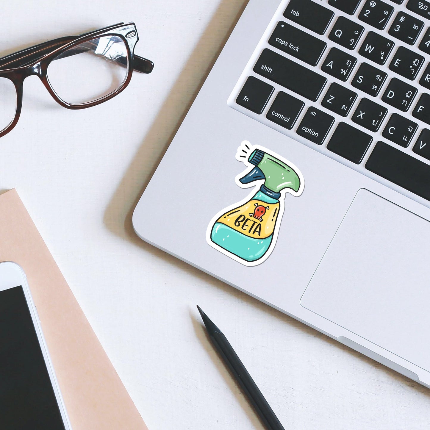 Beta Spray Sticker