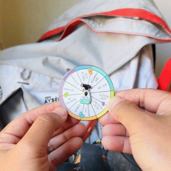 Beta Wheel Enamel Pin