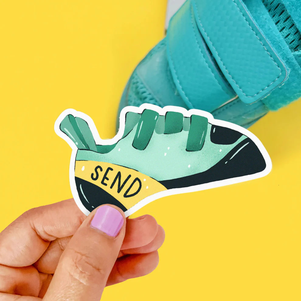 Send Climbing Shoe Sticker