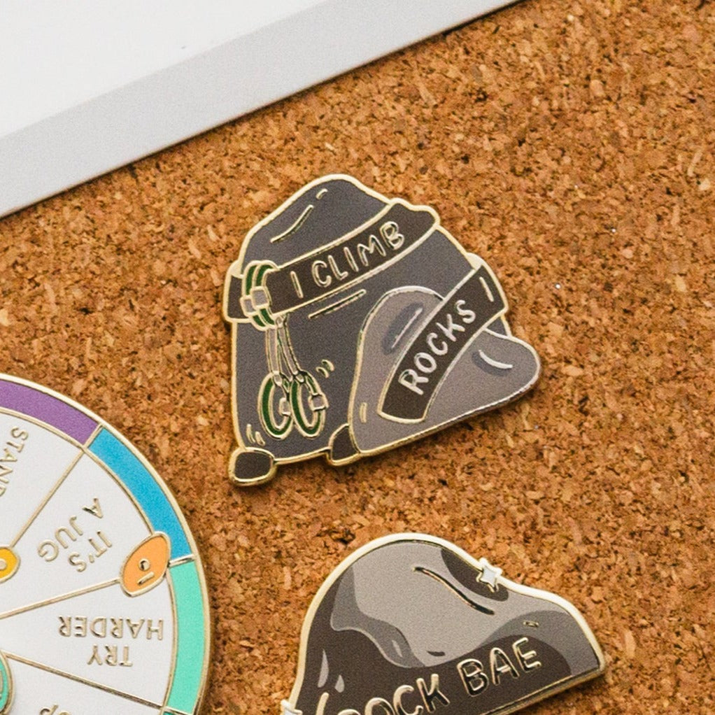 I Climb Rocks Enamel Pin